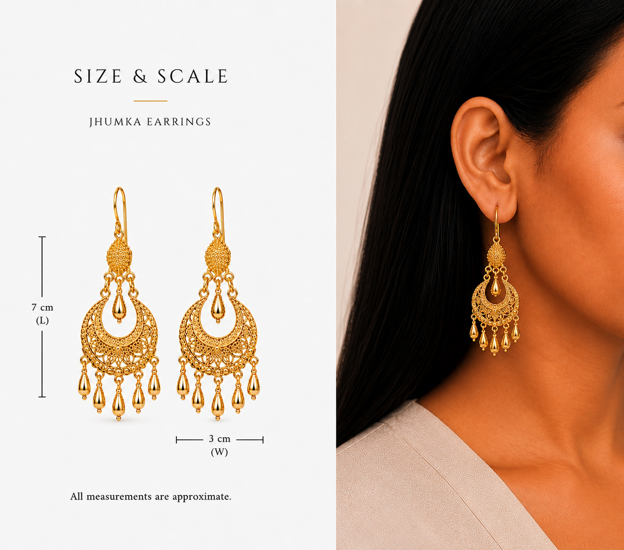 18k Gold Plated SONA Jasmine Earrings