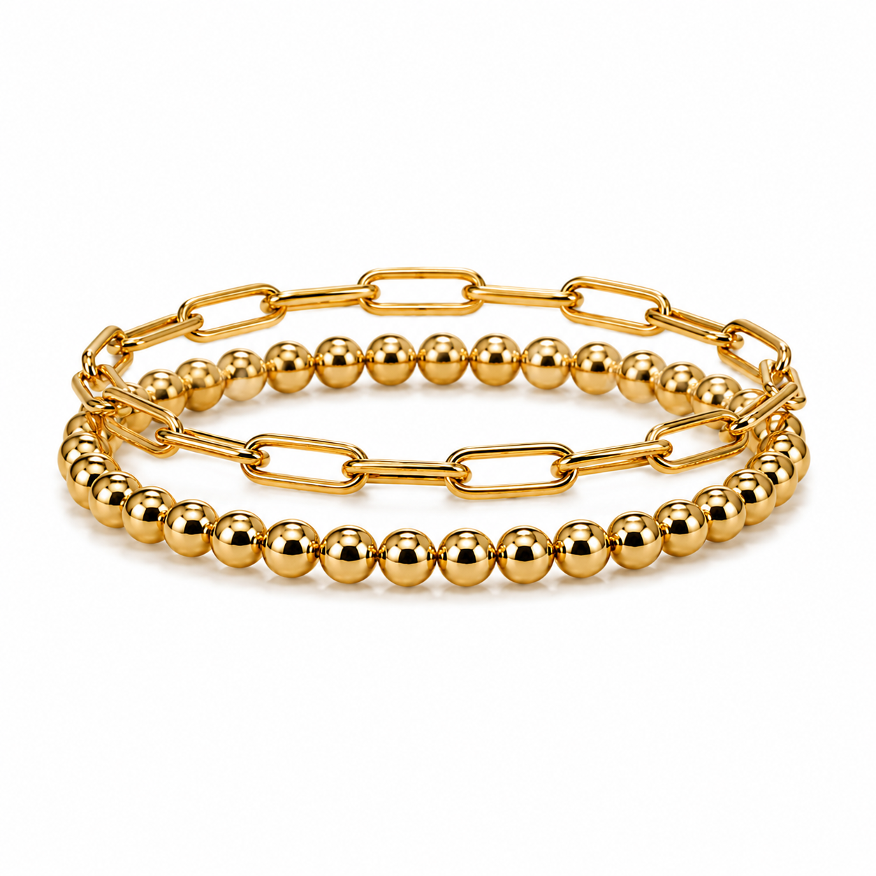 18k Gold Plated Riviera Stack
